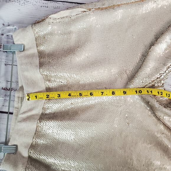Anthropologie HEI Sequin Pants Sz S Sparkle Jogger Stretch Club Holiday Parrty - Picture 11 of 12